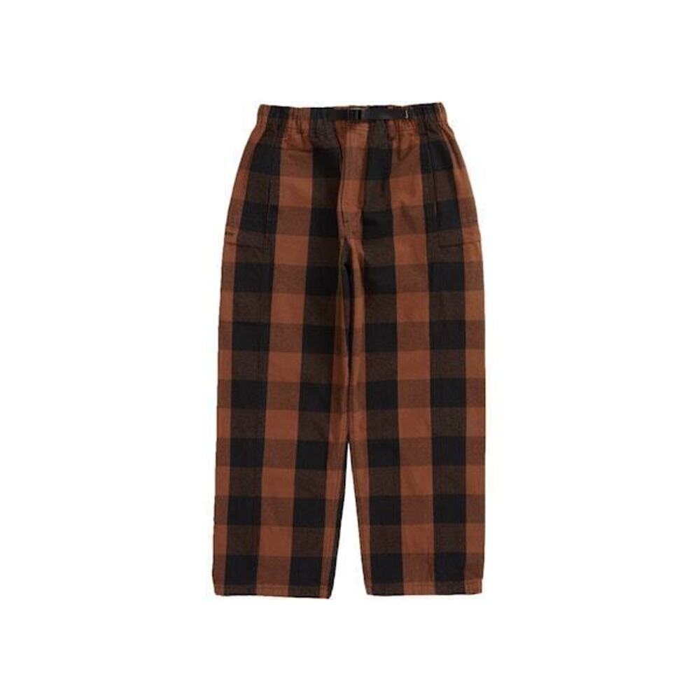 Supreme Belted Trail Pant Brown Plaid Sz small - Picture 1 of 1